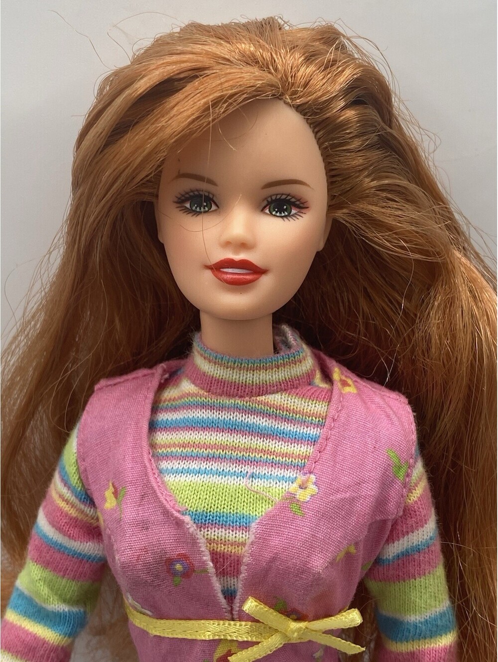 Pajama Fun Courtney Doll 1999 Teen Skipper Friend Red Hair Barbie Redressed B15